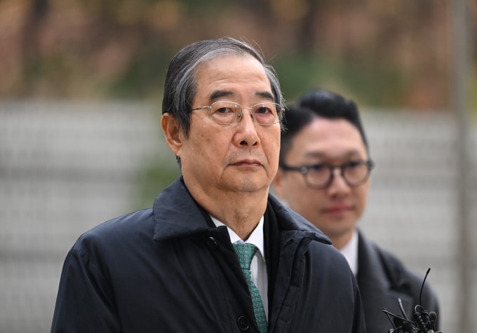 Cựu thủ tướng Hàn Quốc Han Duck-soo tại Seoul hồi tháng 11/2025. Ảnh: AFP