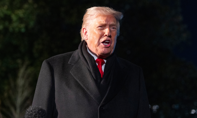 Tổng thống Mỹ Donald Trump phát biểu tại Nhà Trắng hôm 20/1. Ảnh: AP