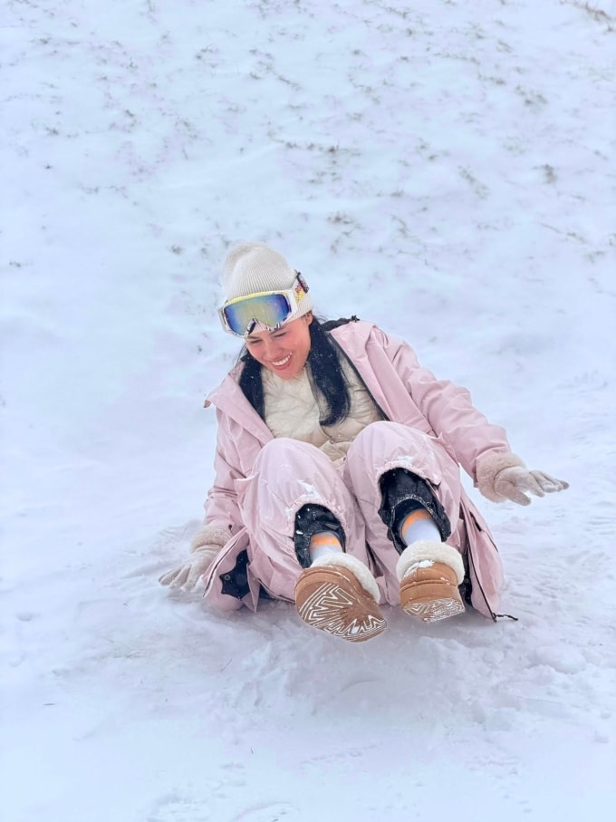 Nếu không có trang phục đầy đủ, du khách sẽ không chịu được cái lạnh ở Cáp Nhĩ Tân, chị Trang lưu ý. Ảnh: NVCC