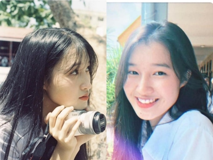 Nét trong trẻo của Phương Nhi thuở là nữ sinh cấp ba.