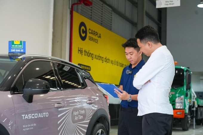 Chiếc Lynk & Co 06 được bảo dưỡng tại hệ thống xưởng dịch vụ Carpla Service. Ảnh: Lynk & Co