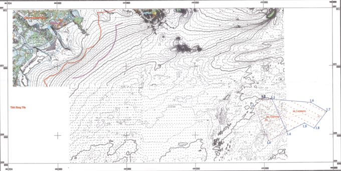 Khu vực biển giao cho EVN. Ảnh: MAE