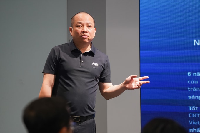 Ông Vũ Thanh Thắng, Chủ tịch AIZ phát biểu tại sự kiện. Ảnh: Lưu Quý