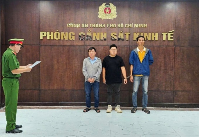 Ba nghi can bị bắt. Ảnh: Công an TP HCM