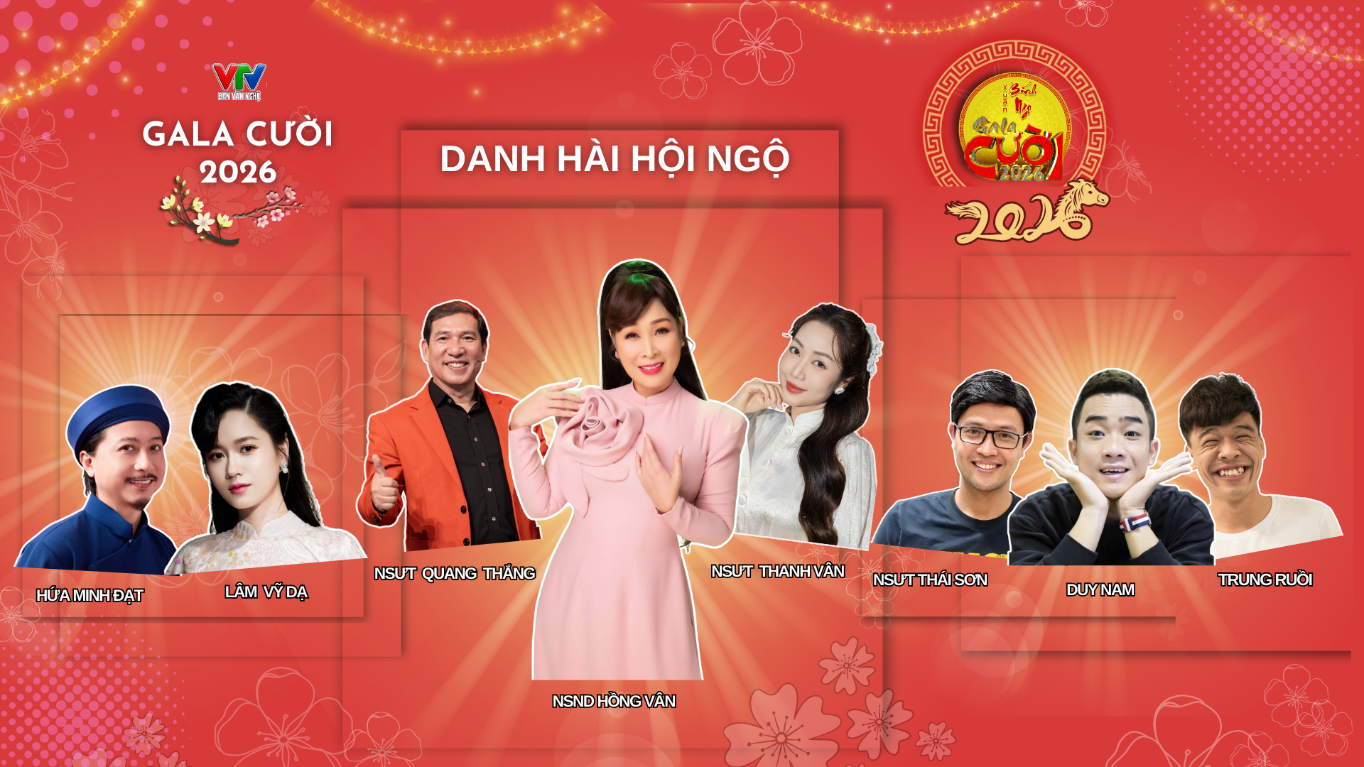 Hồng Vân, Quang Thắng, Thái Sơn cùng nhiều danh hài 'siêu đỉnh' góp mặt trong Gala Cười 2026- Ảnh 1.