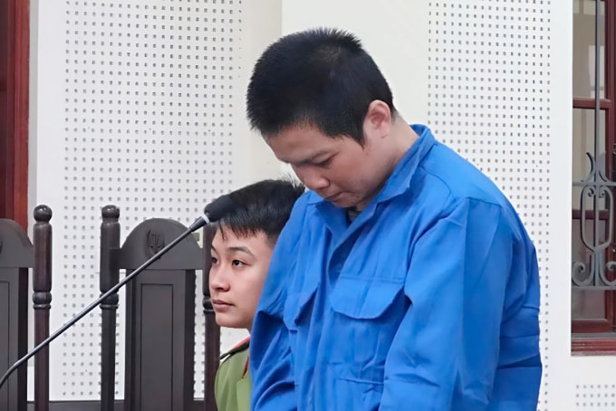 Bị cáo Trọng tại tòa. Ảnh: Hùng Lê