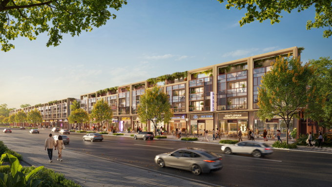 Phối cảnh tuyến phố thương mại tại Essensia Broadway. Ảnh: Phú Long