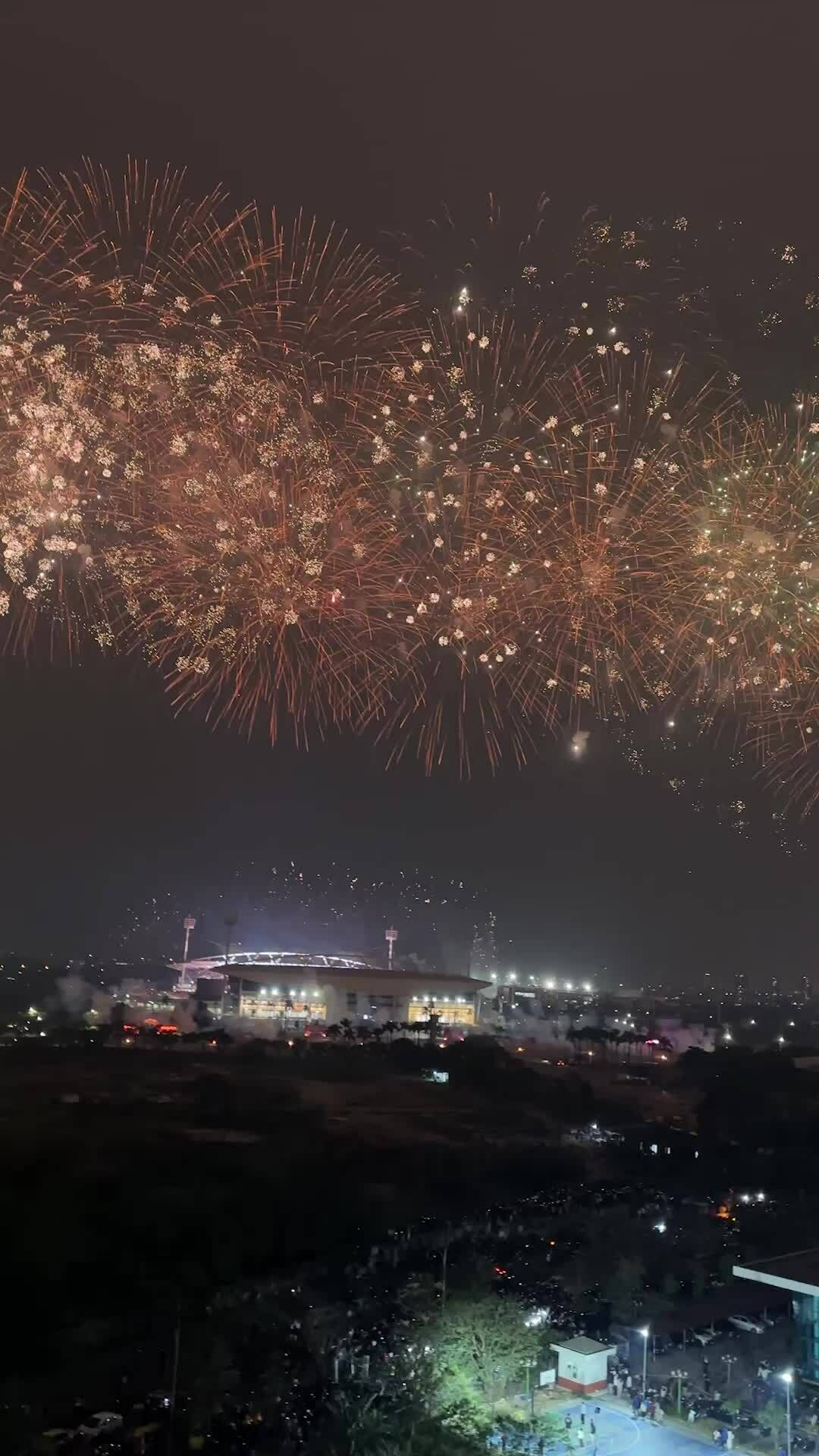 Pháo hoa chào chào mừng Đại hội Đảng