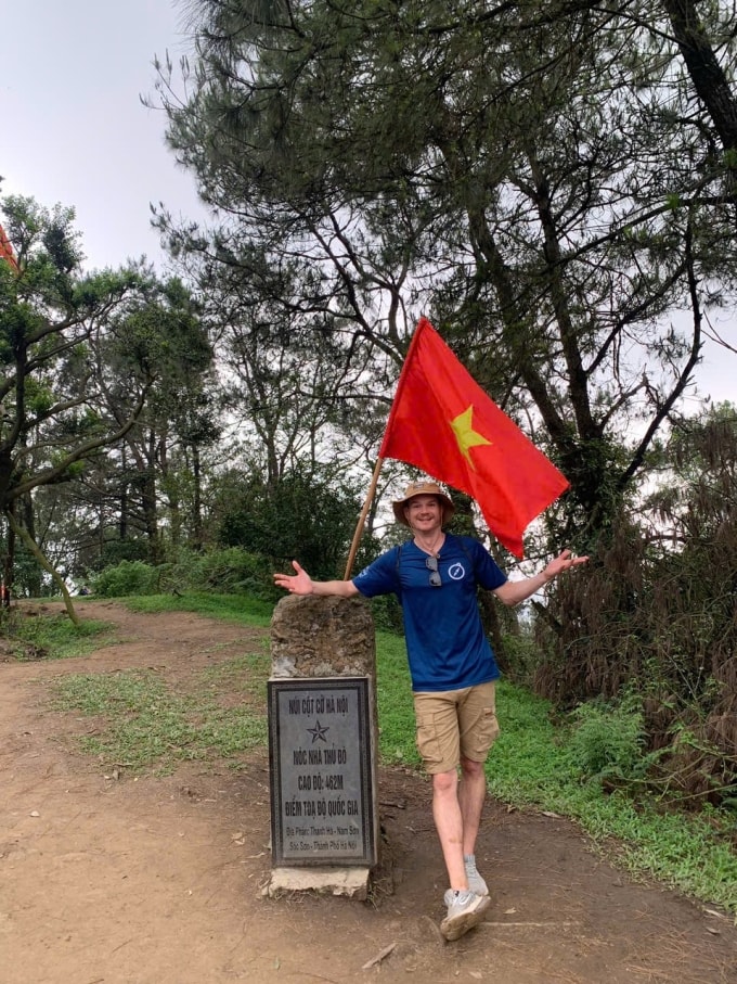 Vincent trong chuyến du lịch ở Sóc Sơn, Hà Nội, năm 2025. Ảnh: Nhân vật cung cấp