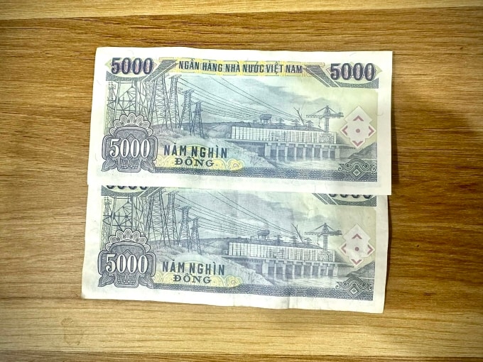 Tiền mệnh giá 5.000 đồng. Ảnh: Việt Hưng
