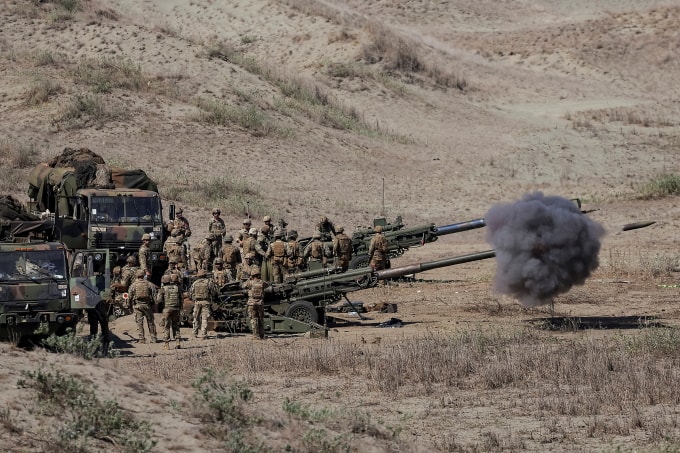Binh sĩ Mỹ trong cuộc tập trận với Philippines ở thành phố Laoag, tỉnh Ilocos Norte, Philippines tháng 5/2024. Ảnh: Reuters