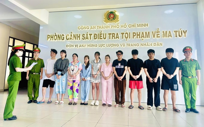 Những nghi can bị bắt. Ảnh: Công an TP HCM