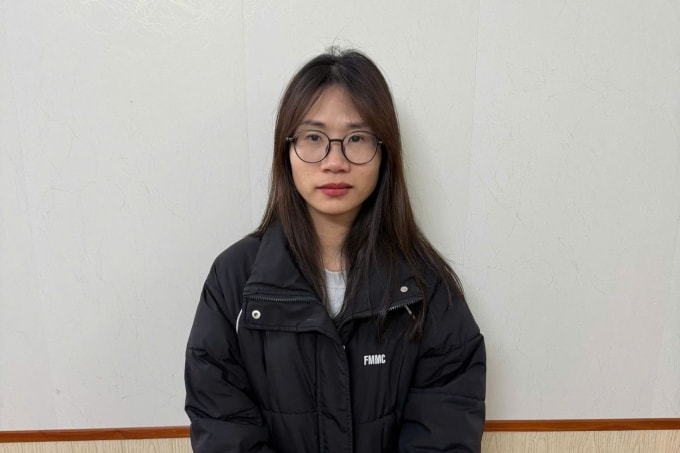 Trương Thị Hoài khi bị bắt. Ảnh: Công an cung cấp