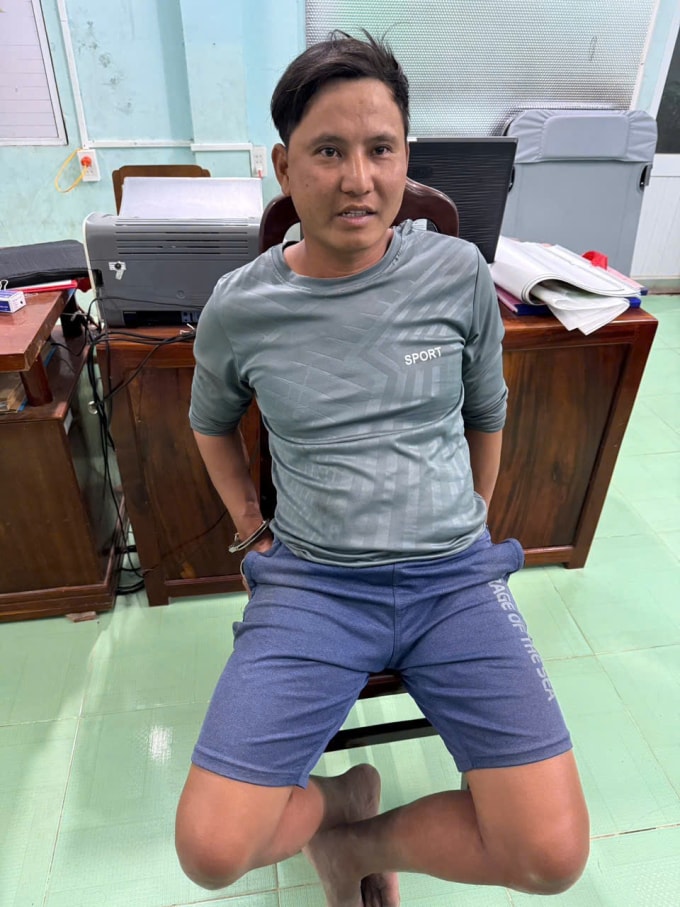 Trần Thanh Nhàn bị bắt giữ. Ảnh: Nam An