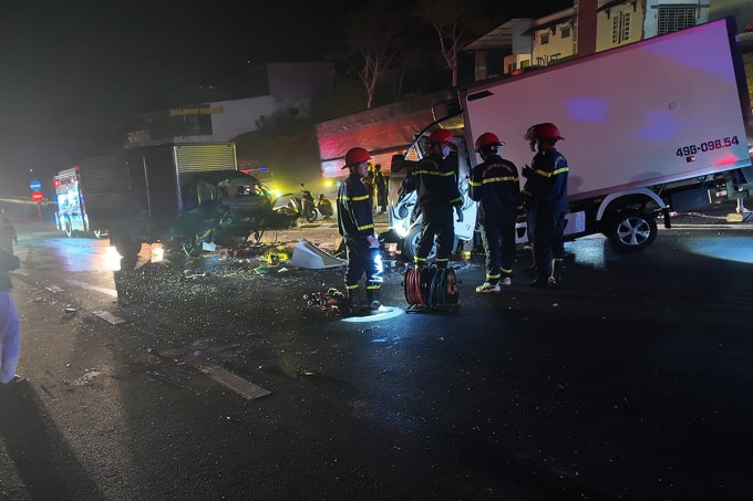 Hiện trường tai nạn. Ảnh: Người dân cung cấp