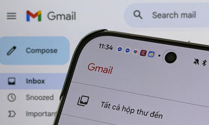 Giao diện hộp thư đến Gmail chia theo các danh mục. Ảnh: Tuấn Hưng