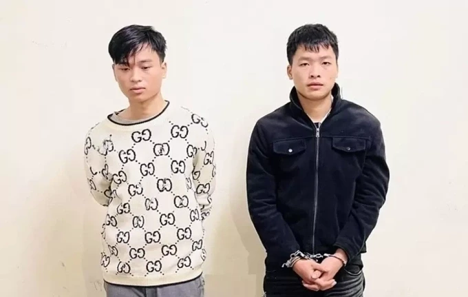 Nam và Bách  bị bắt. Ảnh: Công an cung cấp