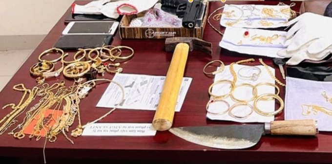 Tang vật vụ án. Ảnh công an cung cấp