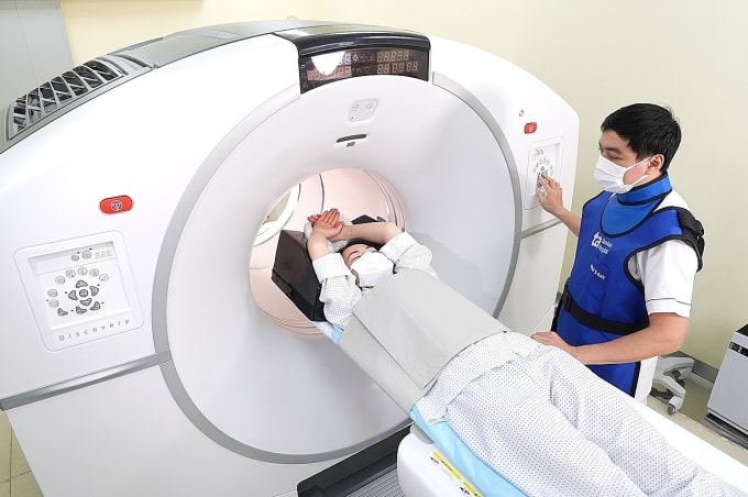Bệnh nhân chụp PET/CT tại Bệnh viện Đa khoa Tâm Anh. Ảnh minh họa: Bệnh viện cung cấp