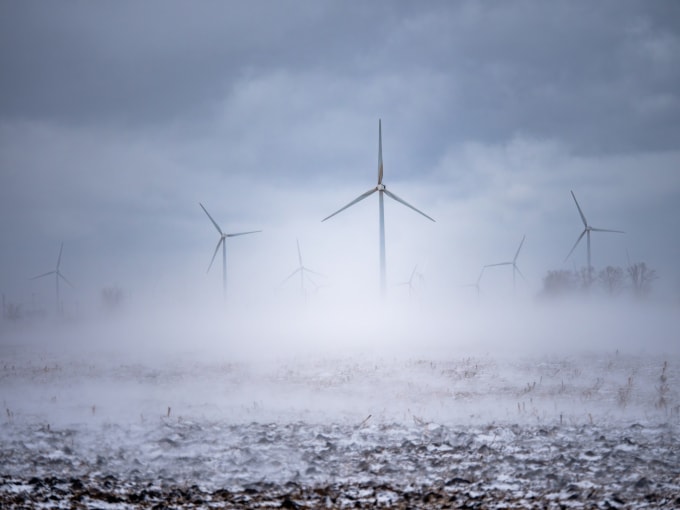 Tua bin gió tại trang trại điện gió Meadow Lake ở Indiana, ngày 14/1. Ảnh: Reuters
