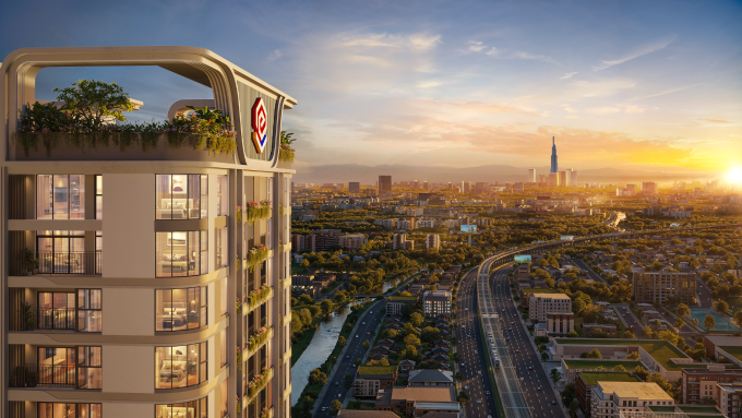 Căn hộ tầng cao tại La Pura sở hữu tầm nhìn toàn cảnh đô thị. Ảnh: Phát Đạt