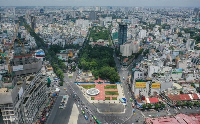 Khu vực ga ngầm Bến Thành ở trung tâm TP HCM - điểm đầu dự án metro Bến Thành - Thủ Thiêm. Ảnh: Quỳnh Trần