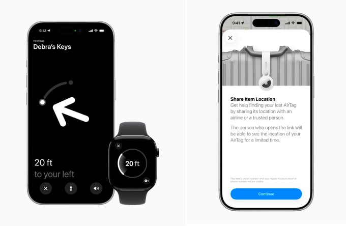 Tính năng Tìm chính xác và chia sẻ vị trí vật dụng tạm thời của AirTag 2.