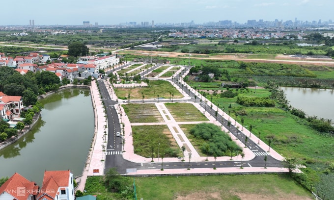 Hiện trạng các thửa đất đấu giá tại khu xứ đồng Lòng Khúc, xã Sơn Đồng, Hà Nội cuối 2024. Ảnh: Phạm Chiểu