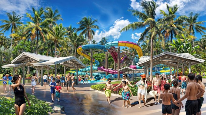 Công viên nước Sun World dự kiến vận hành từ tháng 2. Ảnh: Sun Group