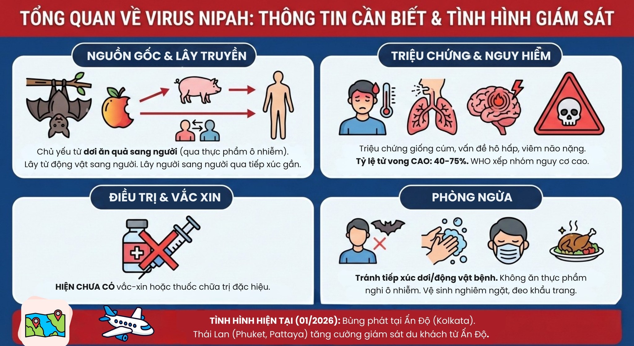Những điều cần biết về virus Nipah