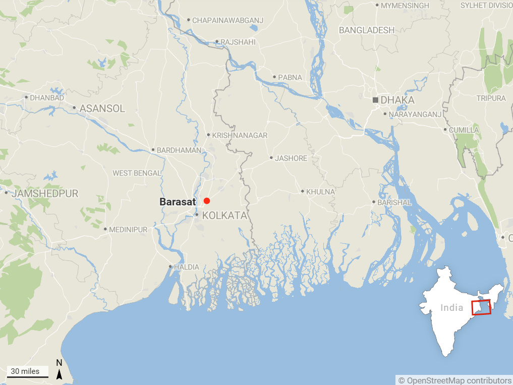 Vị trí của nơi được cho là đang bùng phát dịch virus Nipah