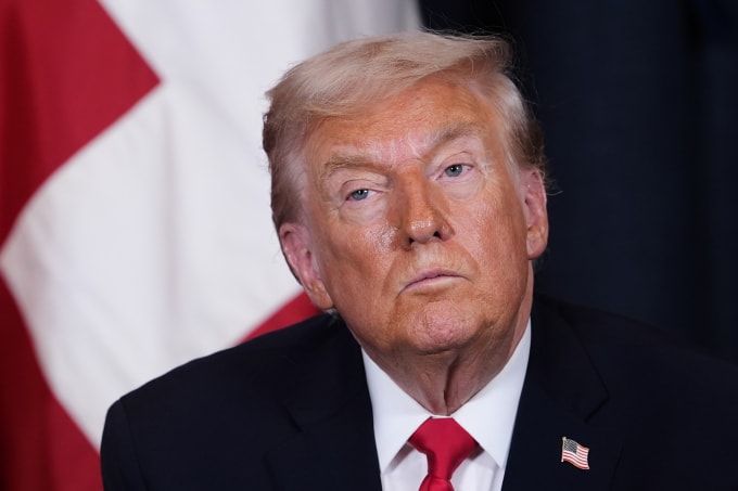 Tổng thống Mỹ Donald Trump tại Davos, Thụy Sĩ ngày 21/1. Ảnh: AP