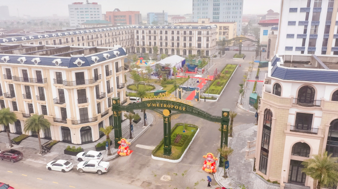 Tổng thể dự án D’ Metropole Hà Tĩnh nhìn từ trên cao. Ảnh: Xuân Thành Land