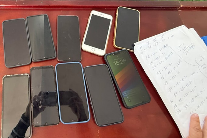 Tang vật vụ án bị công an thu giữ. Ảnh: Ngọc Oanh