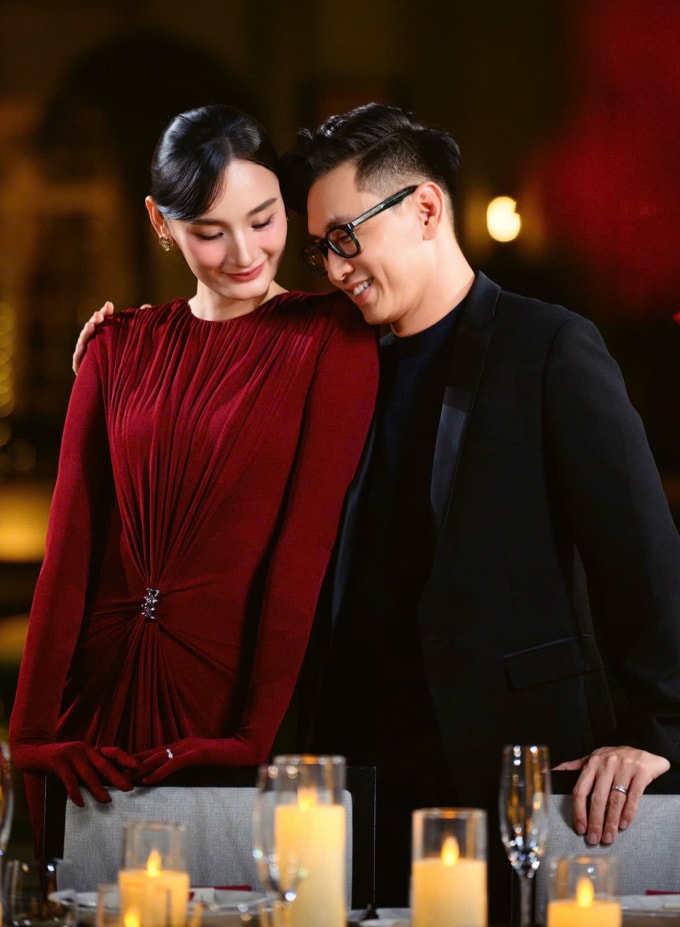 Vợ chồng Lê Thúy - Đỗ An trong buổi tiệc kỷ niệm ngày cưới. Ảnh: Nhân vật cung cấp