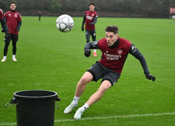 Viktor Gyokeres trong buổi tập của Arsenal ngày 27/1. Ảnh: Arsenal FC