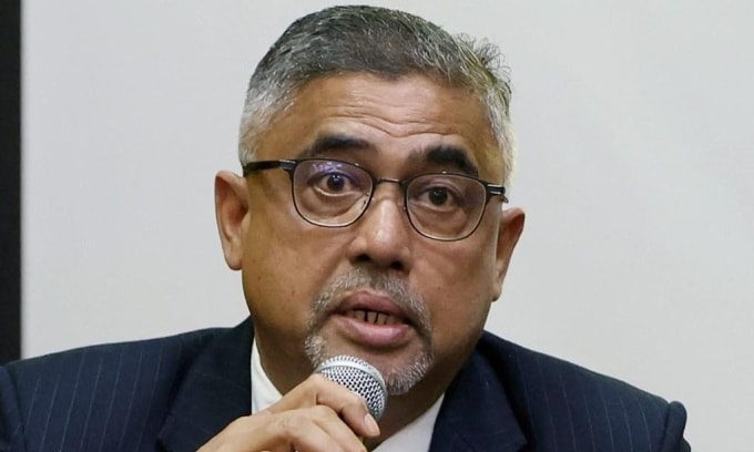 Tổng thư ký FAM, Noor Azman Rahman trong họp báo ở Selangor, Malaysia chiều 28/1/2026. Ảnh: NSTP