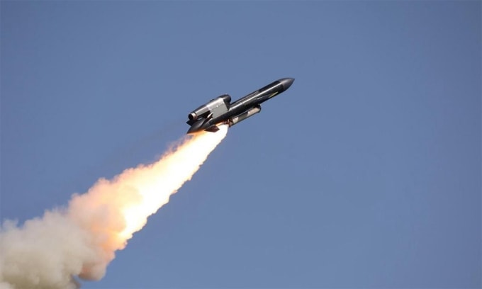 Tên lửa Flamingo trong một lần phóng thử. Ảnh: Fire Point