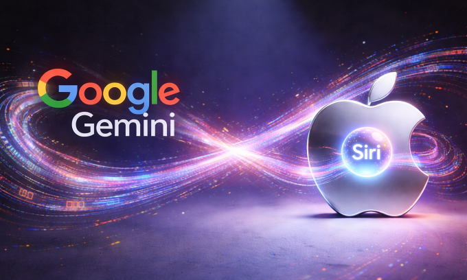 Minh họa về Google Gemini và Apple Siri. Ảnh: ChatGPT