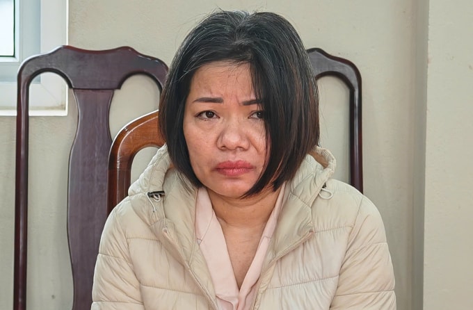 Trương Thị Bắc tại cơ quan điều tra. Ảnh: Công an cung cấp
