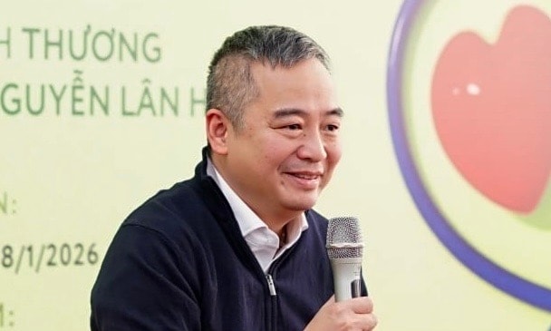 PGS. TS Nguyễn Lân Hiếu tại buổi ra mắt sách sáng 28/1. Ảnh: Nhã Nam