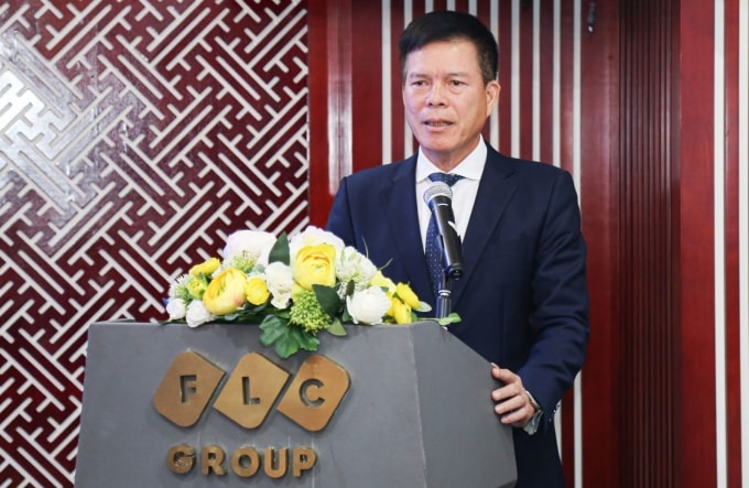 Ông Phạm Mạnh Thắng phát biểu tại lễ bổ nhiệm. Ảnh: Website Tập đoàn FLC