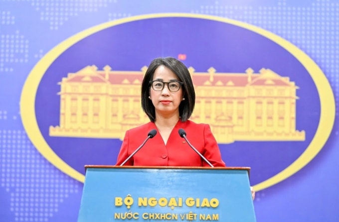 Người phát ngôn Bộ Ngoại giao Phạm Thu Hằng. Ảnh: BNG
