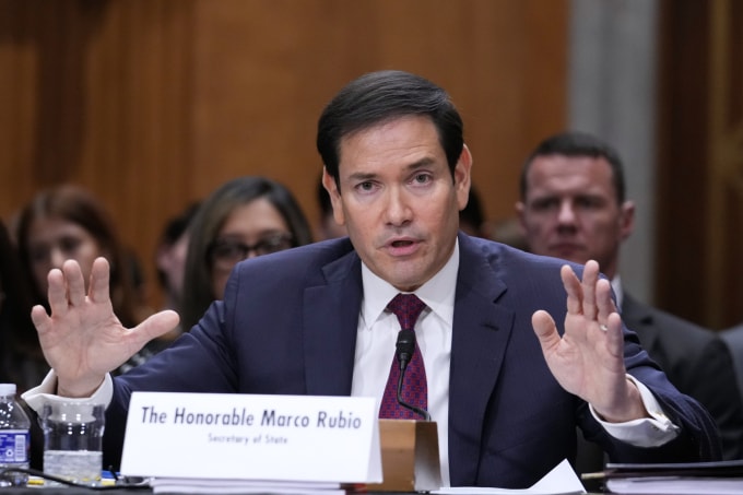 Ngoại trưởng Mỹ Marco Rubio điều trần trước Ủy ban Đối ngoại Thượng viện ngày 28/1. Ảnh: AP