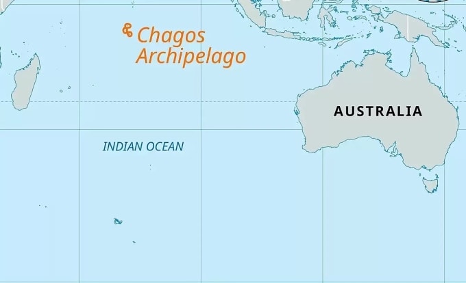 Vị trí Quần đảo Chagos ở Ấn Độ Dương. Đồ họa: Britannica