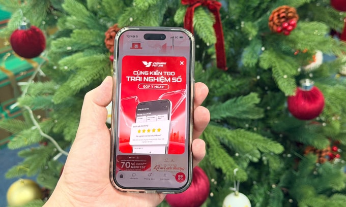 Giao diện ứng dụng V-App trên smartphone. Ảnh: Tuấn Vũ