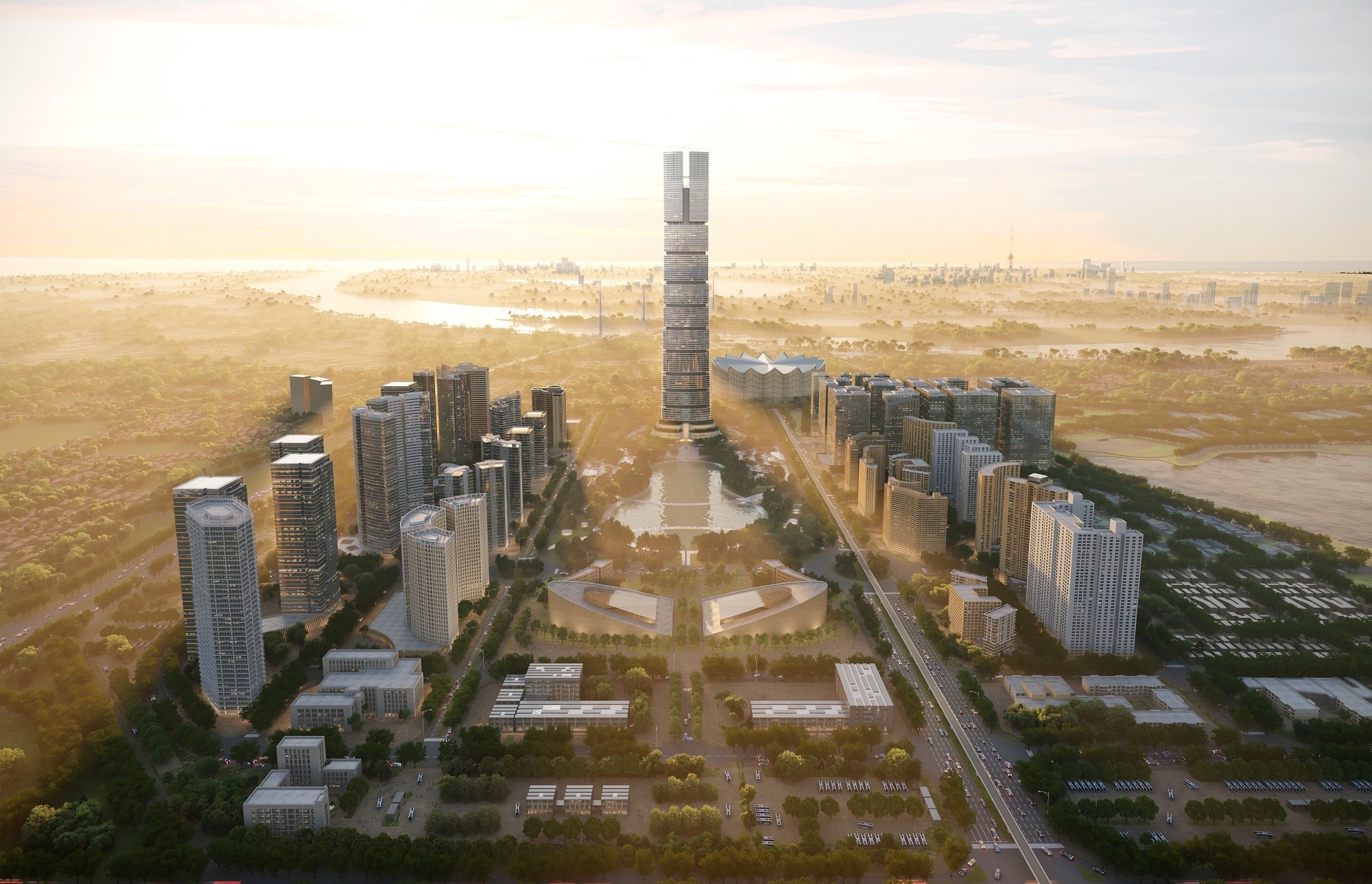 Phối cảnh dự án Thành phố thông minh Bắc Hà Nội.