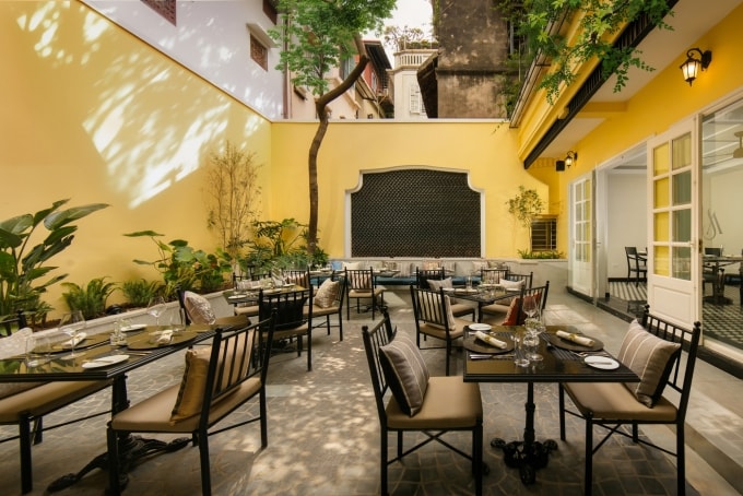 Không gian dùng bữa trưa của ông Costa tại Spices Villa. Ảnh: NVCC