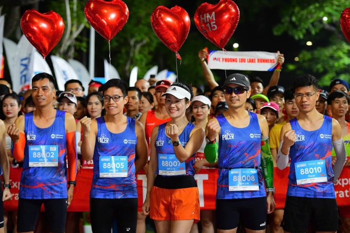 Dàn pacer VM Hải Phòng 2025 sử dụng áo của thương hiệu Velosar. Ảnh: VnExpress Marathon