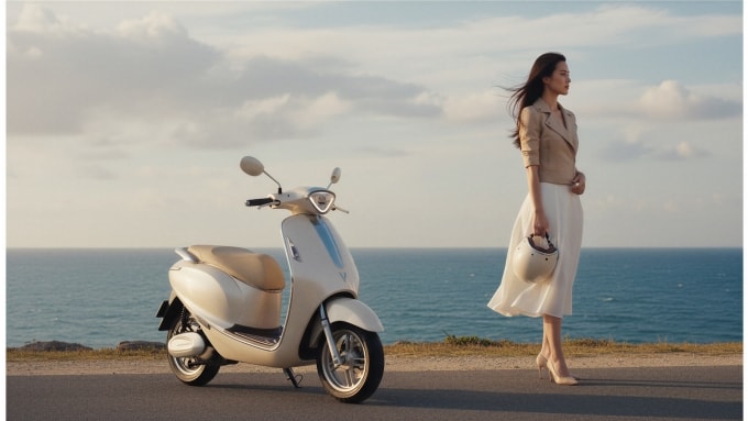 Thiết kế dòng xe máy điện Sadie mới. Ảnh: VinFast